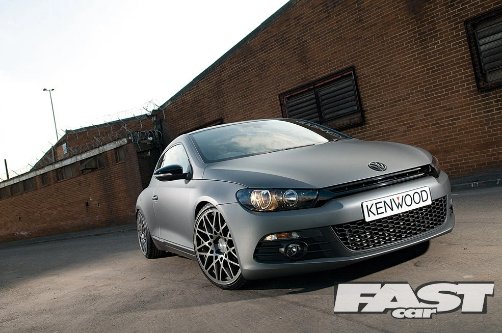 The front end of the VW Scirocco audio car.