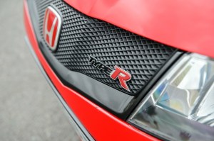 A detailed shot of the Type R badge