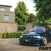 Front 3/4 shot of tuned BMW E46 M3