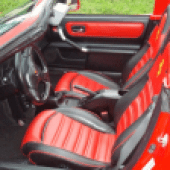 This replica Ferrari still incorporates the cheap interior of its MR2 donor car.