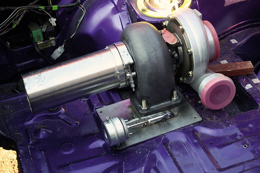 A rear-mounted turbo.