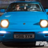 modified Porsche 944 riviera blue