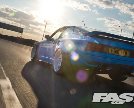 modified Porsche 944 riviera blue