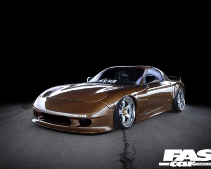 Front 3/4 of tuned Mazda RX-7 FD
