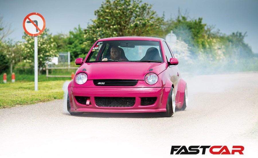 Modified VW Lupo front on driving shot