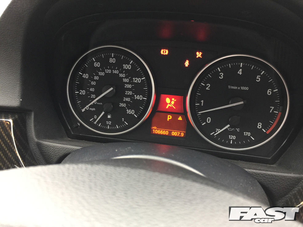 modified BMW 335i speedometer