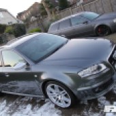 Audi RS4 B7 Avant car front-profile