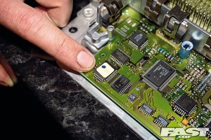Older cars can have their ECU remapped by replacing the stock microchip. 
