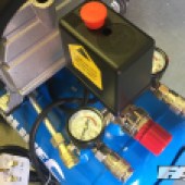 detailed shot of air compressor