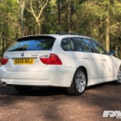 BMW E91 325I TOURING side profile forest