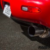 Single exit exhaust on modified RX-7