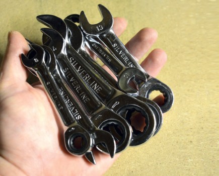 SILVERLINE STUBBY RATCHET SPANNERS
