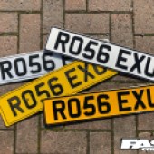 Audi RS4 B7 coloured number plates