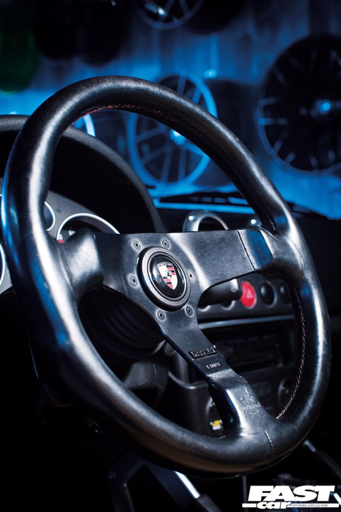 Steering wheel on modified vw scirocco mk2