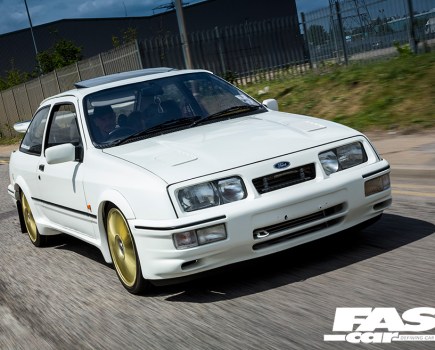 Ford Sierra RS Cosworth white tuned modified