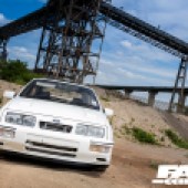 RS Cosworth white tuned modified