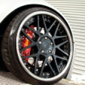 TUNED BMW E46 M3 tires close-up
