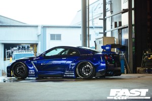 liberty walk Nissan GT-R blue Japan