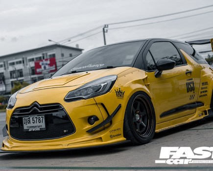 modified Citroen DS3 tuned yellow