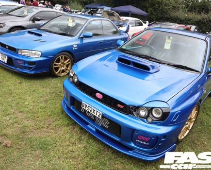 Blue Subaru ST at the Forge Action Day 2019