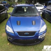 Bonet view of a blue Ford at the Forge Action Day 2019