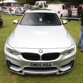 Front view of a silver BMW at the Forge Action Day 2019