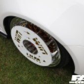 White car with white 'win' alloys at the Forge Action Day 2019