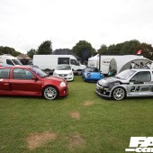 Red Renault facing a silver and black Renault at the Forge Action Day 2019