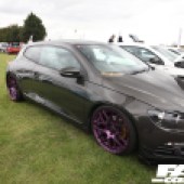 Black VW with purple alloys at the Forge Action Day 2019