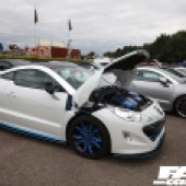 White Peugeot with blue details at the Forge Action Day 2019