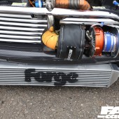 Silver grill with 'forge' painted on in black at the Forge Action Day 2019