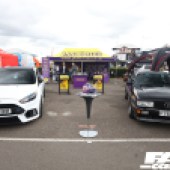 Powerflex stall behind a white Ford Focus and a black Audi Quattro at the Forge Action Day 2019