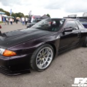 left side shot of a black Nissan Skyline at the Forge Action Day 2019