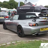 Left rear shot of a grey convertible Honda S2000 at the Forge Action Day 2019