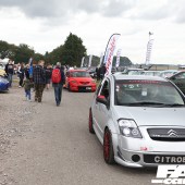A silver Citroën spoiler C2 driving at the Forge Action Day 2019