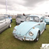 Pale blue VW Beetle at the Forge Action Day 2019