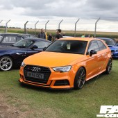 Bright orange Audi RS3 Sportsback at the Forge Action Day 2019