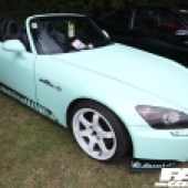 Mint green and black convertible Honda S2000 at the Forge Action Day 2019