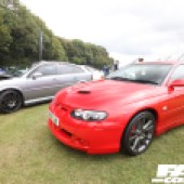 Bright red Holden Monaro at the Forge Action Day 2019