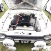 Aerial shot of the Ford Escort engine at the Forge Action Day 2019