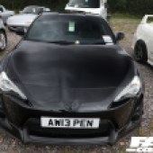 Front shot of a black Toyota 86 at the Forge Action Day 2019