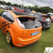 A black and orange Ford Focus ST at the Forge Action Day 2019