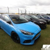 Bright blue Ford Focus RS at the Forge Action Day 2019