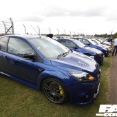 Three matching blue cars in a row at the Forge Action Day 2019