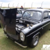 Black Ford Popular with a backwards bonnet at the Forge Action Day 2019