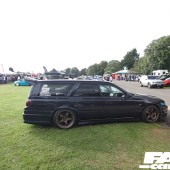 A black Nissan Stagea at the Forge Action Day 2019