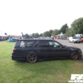 A black Nissan Stagea at the Forge Action Day 2019
