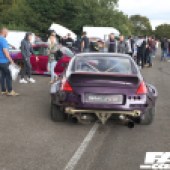 Rear view of a purple Nissan Z at the Forge Action Day 2019