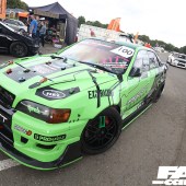 A black and neon green Toyota Chaser at the Forge Action Day 2019
