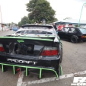 A rear view of a black and green Toyota Chaser at the Forge Action Day 2019
